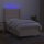 vidaXL Boxspringbett mit Matratze &amp; LED Creme 90x200 cm Stoff