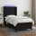 vidaXL Boxspringbett mit Matratze &amp; LED Schwarz 90x200 cm Stoff