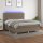 vidaXL Boxspringbett mit Matratze &amp; LED Taupe 180x200 cm Stoff