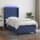 vidaXL Boxspringbett mit Matratze &amp; LED Blau 90x200 cm Stoff