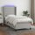 vidaXL Boxspringbett mit Matratze &amp; LED Hellgrau 100x200 cm Stoff