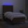 vidaXL Boxspringbett mit Matratze &amp; LED Dunkelbraun 100x200 cm Stoff