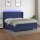 vidaXL Boxspringbett mit Matratze &amp; LED Blau 160x200 cm Stoff