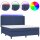 vidaXL Boxspringbett mit Matratze &amp; LED Blau 160x200 cm Stoff