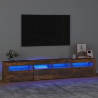 vidaXL TV-Schrank mit LED-Leuchten Räuchereiche...