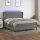 vidaXL Boxspringbett mit Matratze &amp; LED Dunkelgrau 160x200 cm Stoff