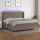 vidaXL Boxspringbett mit Matratze &amp; LED Taupe 200x200 cm Stoff