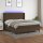 vidaXL Boxspringbett mit Matratze &amp; LED Dunkelbraun 180x200 cm Stoff