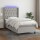 vidaXL Boxspringbett mit Matratze &amp; LED Hellgrau 80x200 cm Stoff