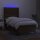 vidaXL Boxspringbett mit Matratze &amp; LED Dunkelbraun 80x200 cm Stoff