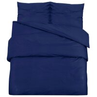 vidaXL Bettwäsche-Set Marineblau 200x220 cm Leichte...