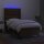 vidaXL Boxspringbett mit Matratze &amp; LED Dunkelbraun 100x200 cm Stoff