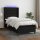 WOWONA Boxspringbett mit Matratze &amp; LED Schwarz 100x200 cm Stoff