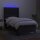 WOWONA Boxspringbett mit Matratze &amp; LED Schwarz 100x200 cm Stoff