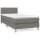 vidaXL Boxspringbett mit Matratze Dunkelgrau 90x200 cm Stoff