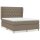 vidaXL Boxspringbett mit Matratze Taupe 140x200 cm Stoff