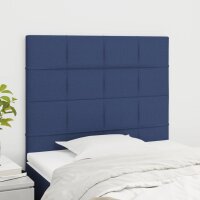 vidaXL Kopfteile 2 Stk. Blau 80x5x78/88 cm Stoff