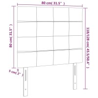 vidaXL Kopfteile 2 Stk. Blau 80x5x78/88 cm Stoff