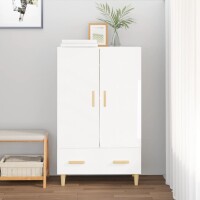 vidaXL Highboard Hochglanz-Weiß 70x31x115 cm...