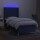 WOWONA Boxspringbett mit Matratze &amp; LED Blau 80x200 cm Stoff