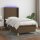 vidaXL Boxspringbett mit Matratze &amp; LED Dunkelbraun 90x190 cm Stoff