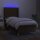 vidaXL Boxspringbett mit Matratze &amp; LED Dunkelbraun 90x190 cm Stoff