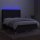 vidaXL Boxspringbett mit Matratze &amp; LED Schwarz 140x190 cm Stoff