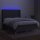 vidaXL Boxspringbett mit Matratze &amp; LED Dunkelgrau 140x200 cm Stoff