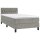 vidaXL Boxspringbett mit Matratze Hellgrau 90x200 cm Samt