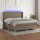 vidaXL Boxspringbett mit Matratze &amp; LED Taupe 180x200 cm Stoff