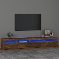 vidaXL TV-Schrank mit LED-Leuchten Räuchereiche...