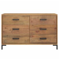 vidaXL Sideboard Braun 110x35x70 cm Massivholz Kiefer Recycelt