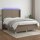 vidaXL Boxspringbett mit Matratze &amp; LED Taupe 140x200 cm Stoff