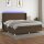 vidaXL Boxspringbett mit Matratze &amp; LED Dunkelbraun 200x200 cm Stoff