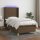 vidaXL Boxspringbett mit Matratze &amp; LED Dunkelbraun 80x200 cm Stoff