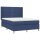 vidaXL Boxspringbett mit Matratze &amp; LED Blau 140x200 cm Stoff