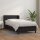 vidaXL Boxspringbett mit Matratze Schwarz 100x200 cm Kunstleder