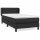 vidaXL Boxspringbett mit Matratze Schwarz 100x200 cm Kunstleder