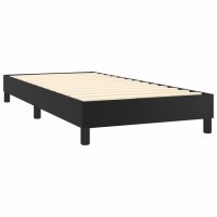 vidaXL Boxspringbett mit Matratze &amp; LED Schwarz 100x200 cm Kunstleder