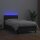 vidaXL Boxspringbett mit Matratze &amp; LED Schwarz 100x200 cm Kunstleder