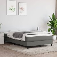 vidaXL Boxspringbett Dunkelgrau 120x200 cm Stoff