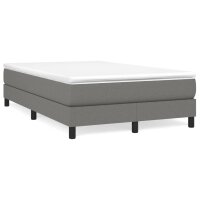 vidaXL Boxspringbett Dunkelgrau 120x200 cm Stoff