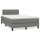 vidaXL Boxspringbett mit Matratze Dunkelgrau 120x200 cm Stoff