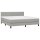 vidaXL Boxspringbett mit Matratze &amp; LED Hellgrau 180x200 cm Stoff