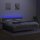 vidaXL Boxspringbett mit Matratze &amp; LED Hellgrau 180x200 cm Stoff