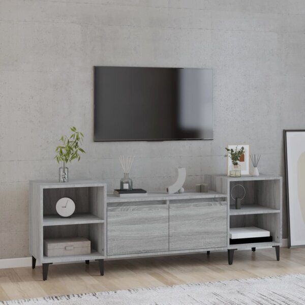 vidaXL TV-Schrank Grau Sonoma 160x35x55 cm Holzwerkstoff