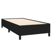 vidaXL Boxspringbett mit Matratze Schwarz 90x200 cm Stoff