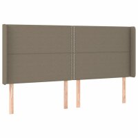 vidaXL Boxspringbett mit Matratze &amp; LED Taupe 180x200 cm Stoff