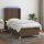 vidaXL Boxspringbett mit Matratze &amp; LED Dunkelbraun 90x190 cm Stoff