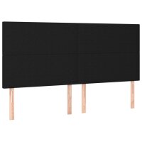vidaXL Kopfteile 4 Stk. Schwarz 90x5x78/88 cm Stoff